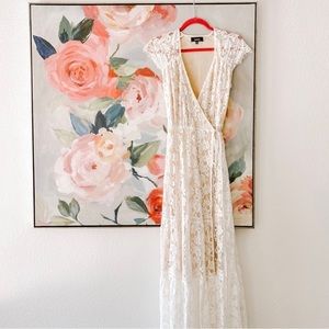 Vici Love Lace Wrap Maxi Dress Size Small